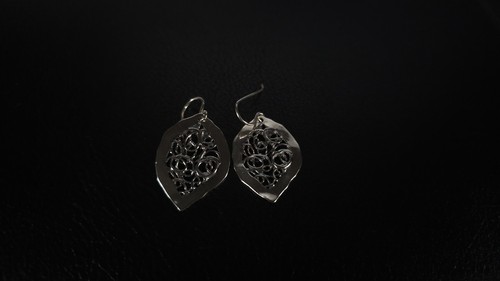 Vintage Sterling Silver Israel Earrings - 30mm Long