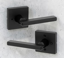 Kwikset Privacy Door Lever Matte Black Bed  Bath Microban Antimicrobial