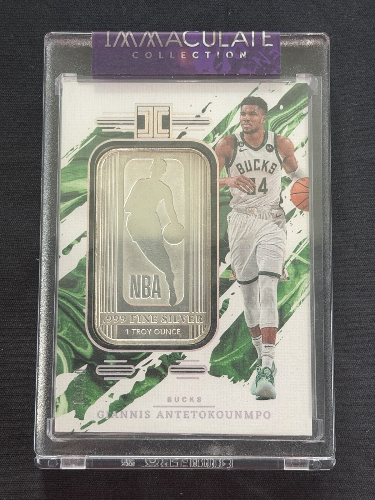 2023 Panini Impeccable Logoman SILVER Bar GIANNIS ANTETOKOUNMPO /20 SSP SP RARE