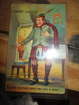 A Allan Harry Lauder I Loved Her Ever Since She Was A Baby Postcard P/M 1909 - image 1 of 2