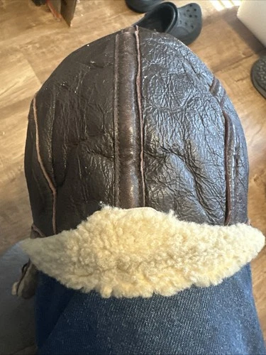 WW2 US Navy 1092W flight helmet pilot Air Corps Force military veteran 7-1/8