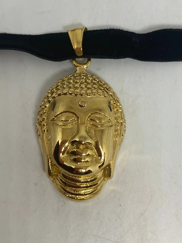 Colgante amuleto Buda vintage hecho a mano de acero inoxidable Foto 4 de 4