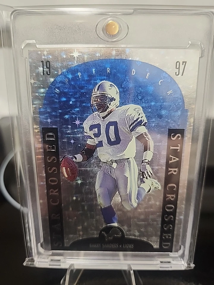 Barry Sanders 1997 Upper Deck Star Crossed #SC13 INSERÇÃO RARA! - Imagem 3 de 4