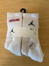 Jordan Men's Everyday 6-Pack Cushioned Crew Socks BJ0343 Medium NEW with TAGS