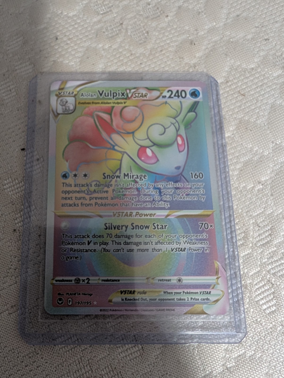 Alolan Vulpix VSTAR (Secret) 197/195 Swsh12: Sword & Shield - Silver Tempest...