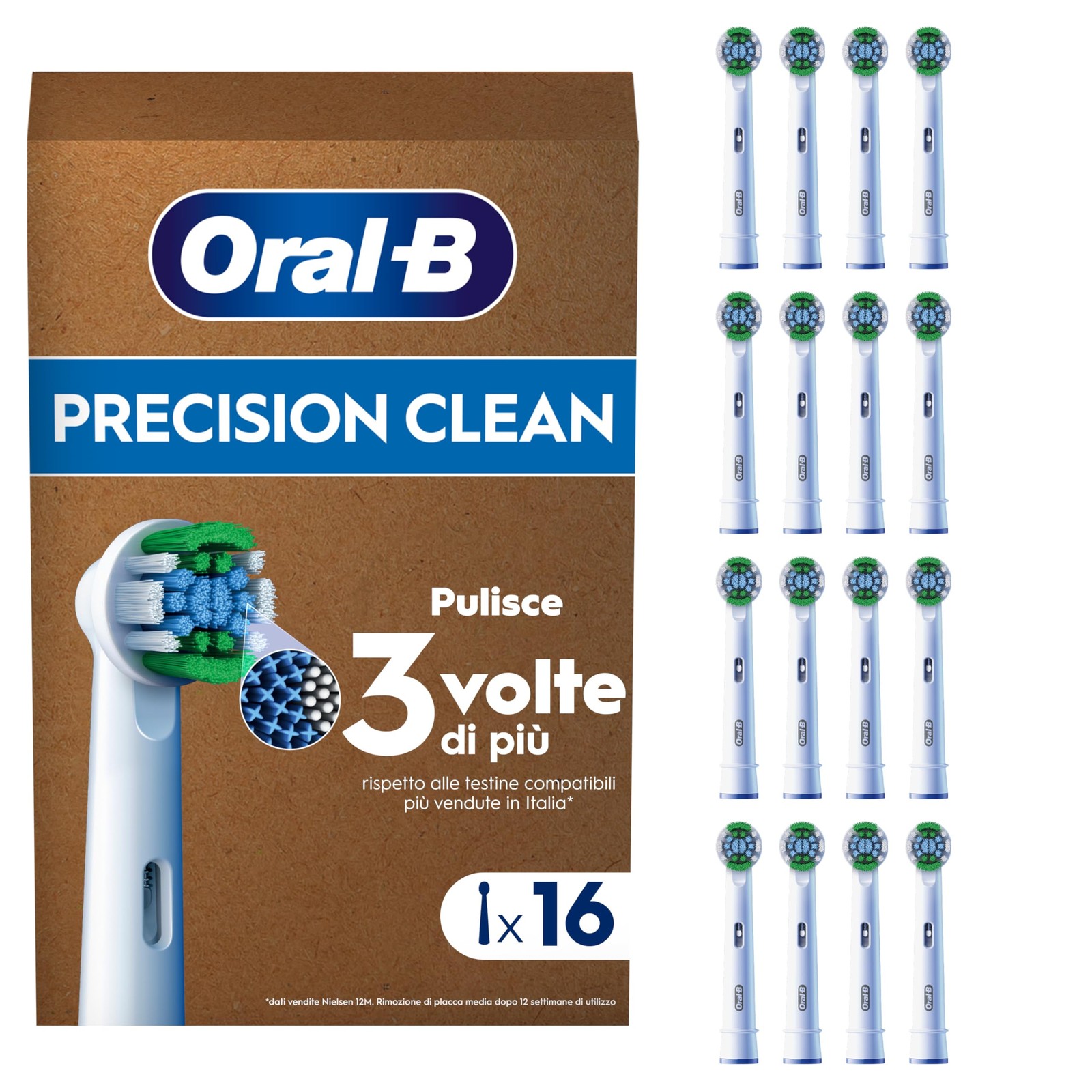 16 Ricambi Spazzolino Elettrico per Famiglia Compatibili Oral B Pro