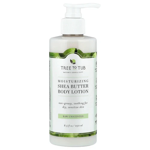 Shea Butter Moisturizing Body Lotion, For Dry, Sensitive Skin, Raw Unscented ,