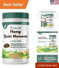 Quiet Moments Calming Aid for Dogs - 180 Soft Chews with Hemp, Melatonin More
