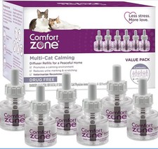 COMFORT ZONE 6 Pack MultiCat Diffuser Refills; Cat Calming Pheromones