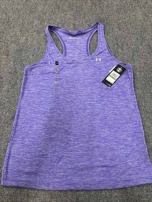 NEW Under Armour UA 1291294 Womens Heat Gear Tank Top L PURPLE WAVE 889