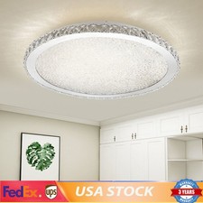 Modern Crystal LED Ceiling Light Fixture Pendant Lamp Flush Mount Chandelier 30W