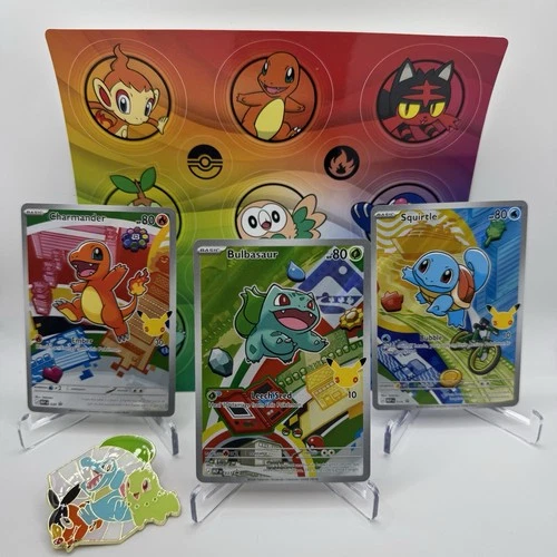 Pokemon TCG 1st Partner Illustration Collection Squirtle Bulbasaur Charmander
