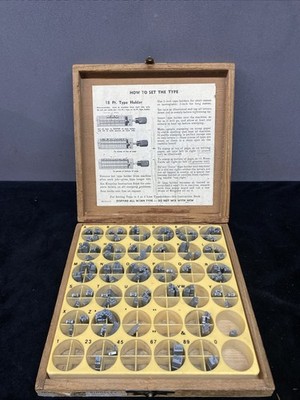 Kingsley Machine Co Typeset 10 PT News Gothic CAPS w Box
