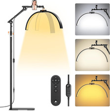 Half Moon Lash Lighting: Foldable Floor LED Lamp for Eyelash - 45W Portable Esth