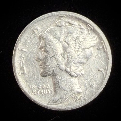 1944 Mercury Dime 90% Silver Pre-1965 Circulated Condition US Coin 17-1