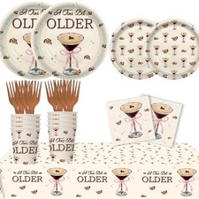 121Pcs Coffee Cup Theme Tableware Set Decorations Includes Plates Napkins Cup...