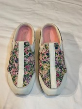 EASY SPIRIT Traveltime Shoes Women's Size 7 Med Mules Slip On Closed toe Floral