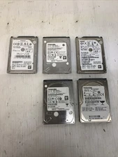 Lot of 5 Mixed Brand 750GB 2.5" SATA HDD