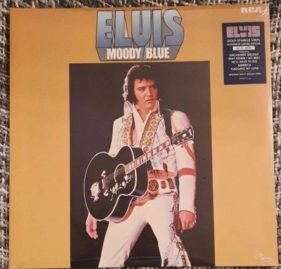 ELVIS FTD VINYL 2LP SET DELUXE ! MOODY BLUE ! HYPE STICKER 2519 ! GOLD VINYL ! 
