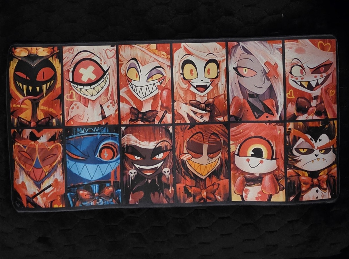 Hazbin Hotel Play Mat / Long Mouse Pad 12×24in Fanmade NEW Angel