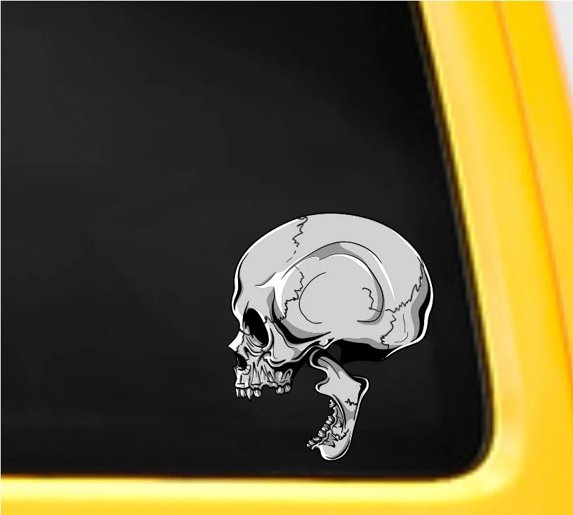 Human Skull Biting Apple Logo Sticker For Macbook Pro Air 13" 15" 17" Laptop  - Image 2 of 2