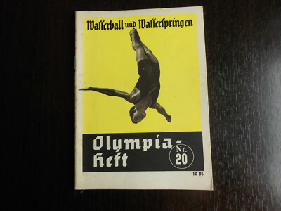 1936 Olympia Olympics Games Heft    Nr 20    Wasserball und Springen - Waterball