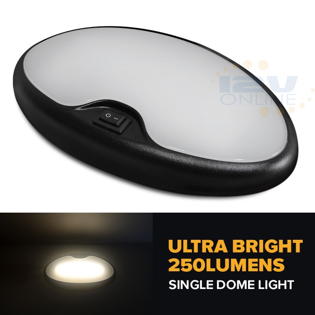 RV Boat Interior LED Ceiling Light Fixtures 12 volt Camper Lights Black