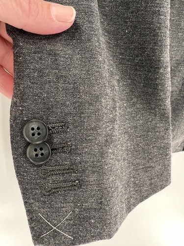 Michael Bastian 46R Gray Wool Blend Blazer Men's Three-Button Jacket NEW TAGS - Picture 5 of 13
