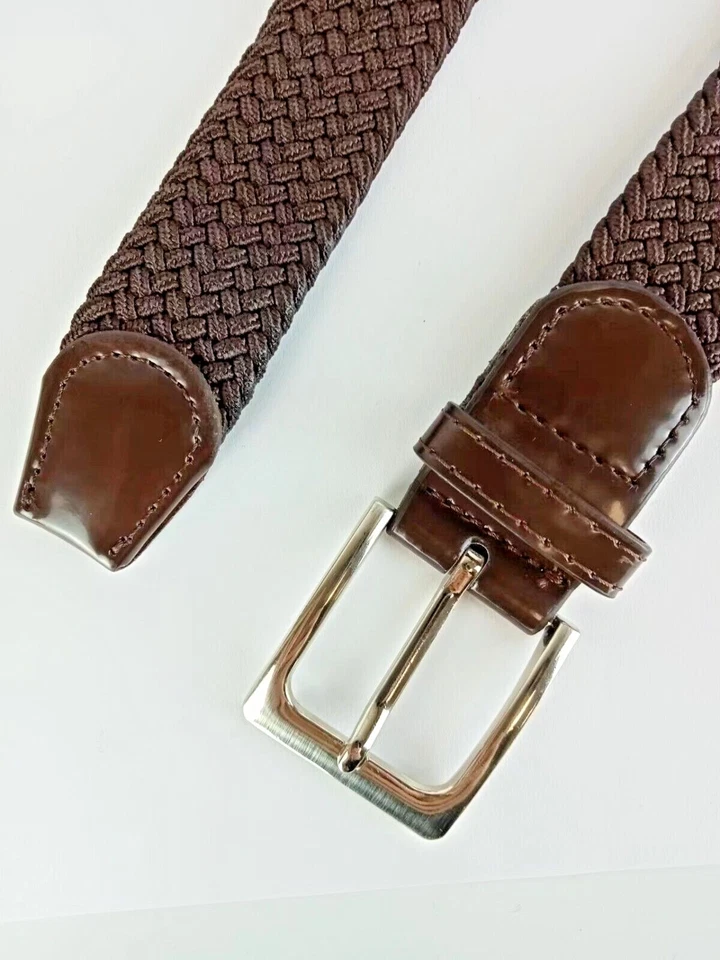 2pz Cintura Cinta Uomo Donna Elastica Stretch Intrecciata In Corda Regolabile - Immagine 2 di 4