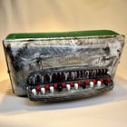 Vintage MAGNUS CHROMATIC ACCORDION 20 BUTTON TOY GRAY MARBLED CASE PLASTIC A2456