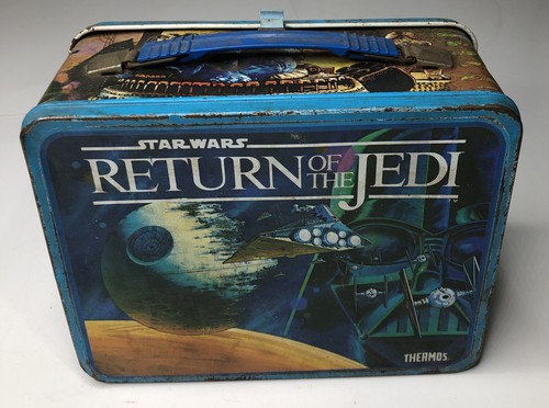 Star Wars Return of the Jedi Metal Tin Lunch Box w/Thermos -Vintage/1983 - Picture 2 of 14
