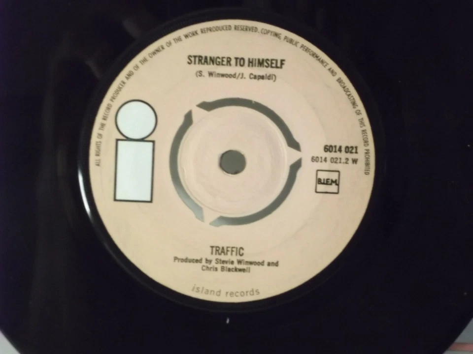 Traffic,Island,"Empty Pages",France,7" 45,1970 prog rock,PINK Labels, Mint- - Image 2 of 2