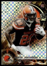 2015 Topps Platinum 123 Duke Johnson Browns Football X-Fractor RC