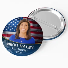 Nikki Haley 2024 Presidential Photo Campaign Button / NH24-104