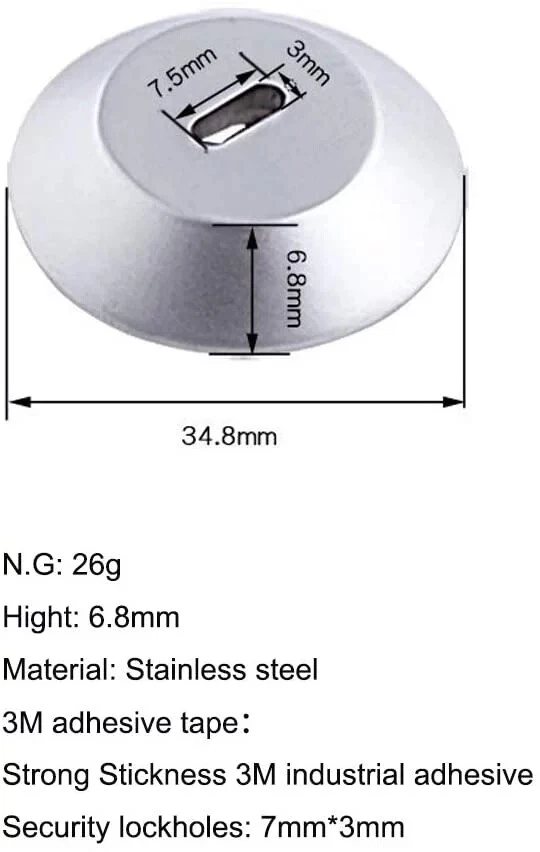 Tablet Phone Pad Laptop Computer Lock Security 4 Digit Password 2 Keys Adhesive - image 4 of 4