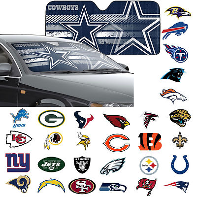 NFL 32 Teams Available Car Truck Front Windshield Accordion SunShade 27.5'' x 58''