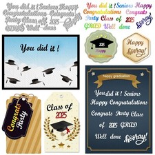 2025 Graduation Words Die Cuts for Card Making, Congrats Grad Letters Cutting...
