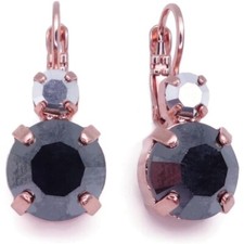 Mariana Rocky Road Rose Gold Earrings in Dark Grey  Silver Reflective 1149 NWT