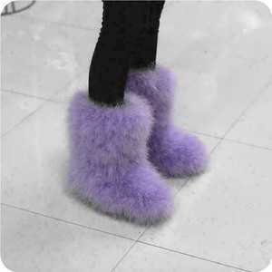 flat furry boots