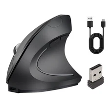 Vertical Mouse Ergonomic 2.4GHz Wireless, 3 Adjustable DPI 800/1200/1600