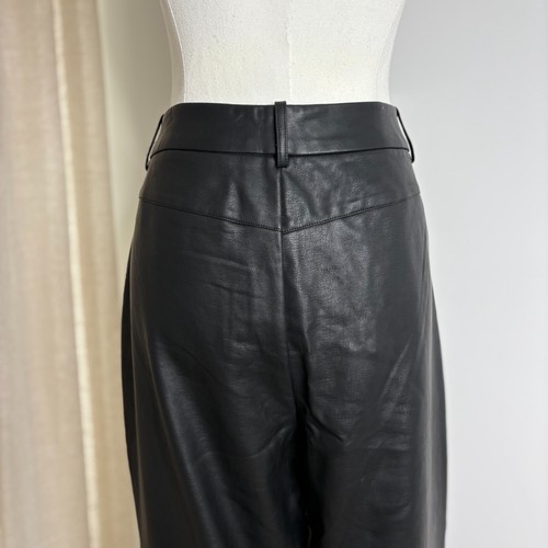 Sheike Faux Black Leather Pants Size 12 M Biker Grunge Straight - Picture 4 of 5