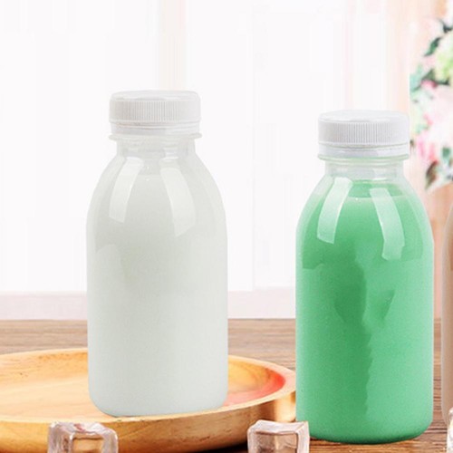 Transparent Plastic Milk Storage Bottle Beverage Drinking Clear Milk Bottles *1 - Picture 8 of 21