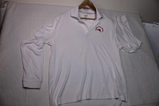 Adidas NEBRASKA HUSKER Track official Polo Shirt mens M Red white Authentic