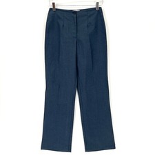 Vintage 90s Blue Stripe Trouser Pants Womens Size S Office Core Business Hi-Rise