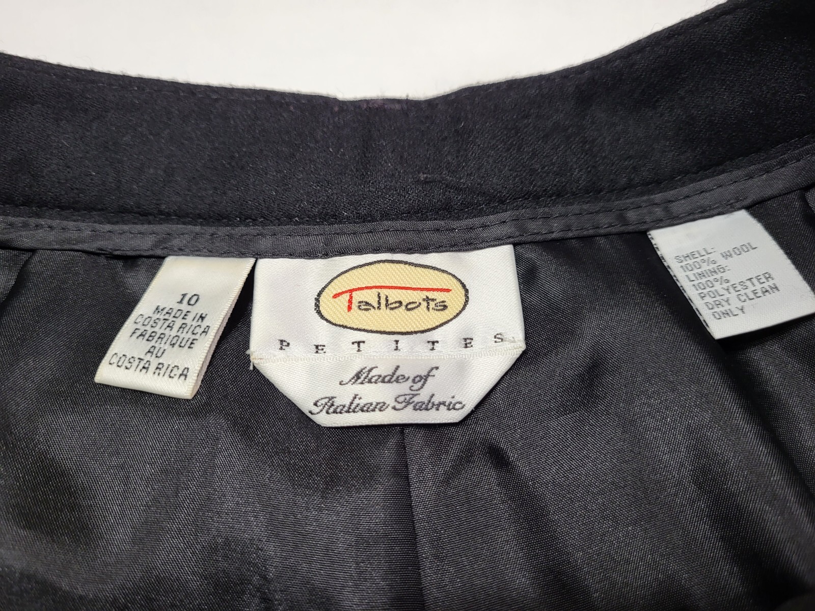 Talbots Solid Black Fully Lined Wool Dress Pants … - image 4