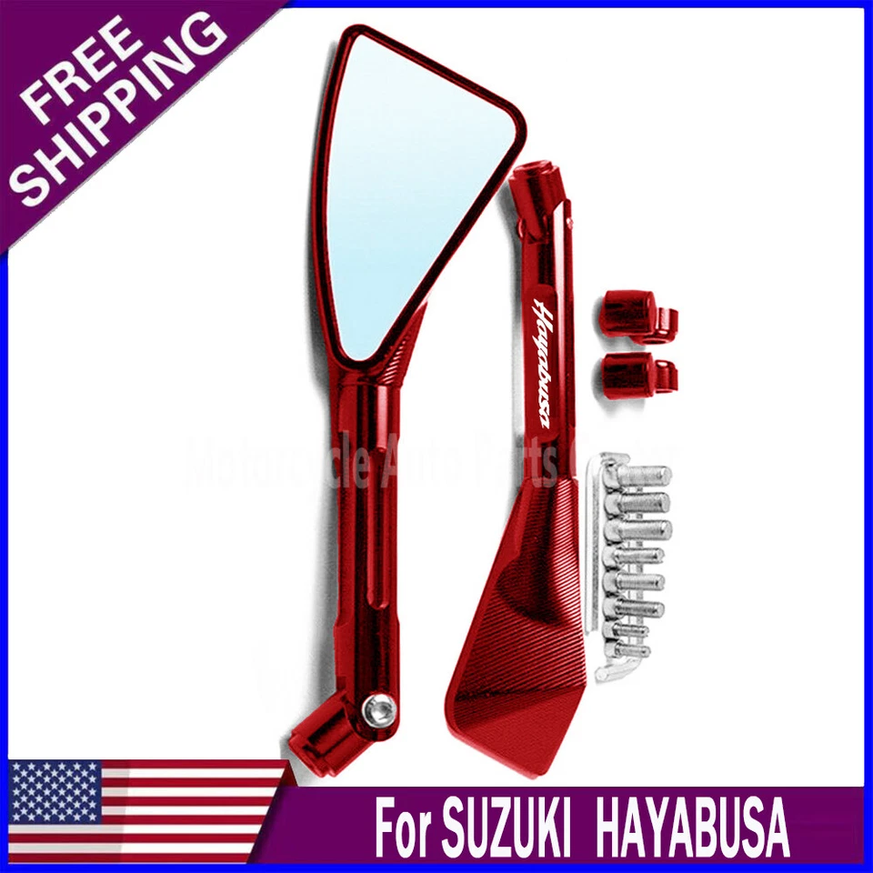 For Suzuki Hayabusa Aluminum Motorcycle Mirror Handlebar Mirrors Rear View Foto 4 de 4