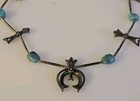 Park Lane Southwestern Necklace Silvertone Faux Turquoise Vtg — photo 2