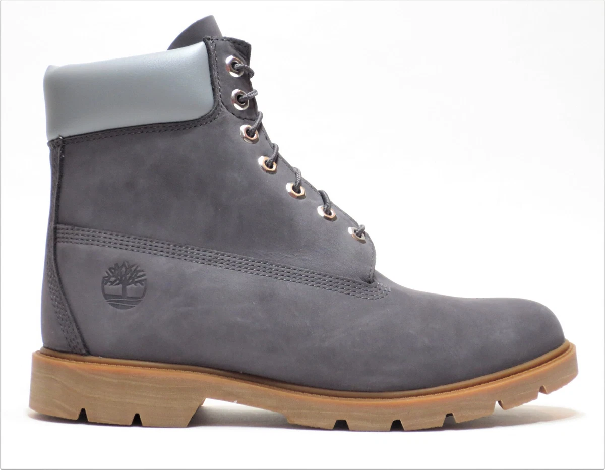 Timberland Men s Dark Gray Grey 6 Inch Leather Boots Waterproof