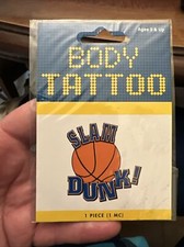Slam Dunk Body Tattoo 1 Piece Game Day temporary Basketball 2"