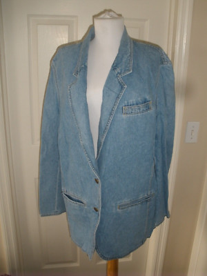 Women's Denim/Jean Blue Blazer Liz Wear 14 (SU128)